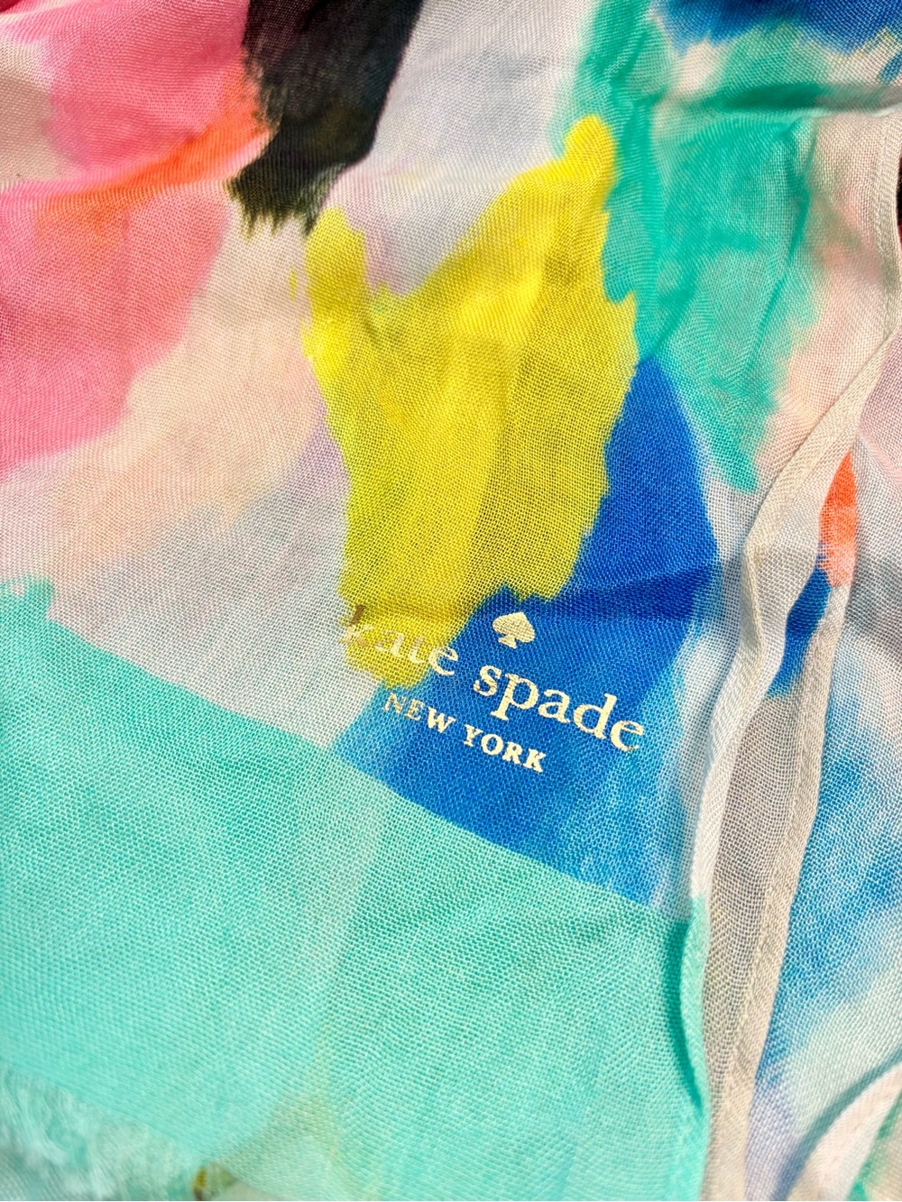kate spade Brush Stroke Paint Ball Pattern Scarf.
